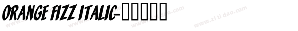 Orange Fizz Italic字体转换
